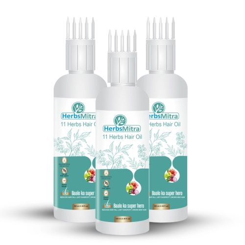 11 Herbs Hair Oil - Buy 3 Bottles